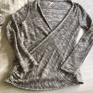 Free people faux wrap sweater